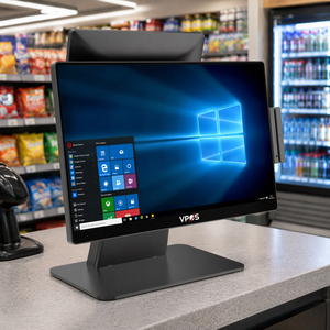เครื่อง POS รุ่น VPOS-T3 ระบบ <span class=keywords><strong>Windows</strong></span> 10/11 หน้าจอคู่ ระบบ EPOS พร้อมหน้าจอสัมผัสขนาด 15.6 นิ้ว รองรับ Wi-Fi 6 และ Bluetooth 5.2 ตัวเครื่องทำจากอะลูมิเนียม เหมาะสำหรับร้านอาหารฟาสต์ฟู้ดและคาเฟ่ - Product Image 1