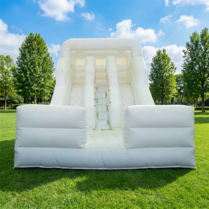 บ้านลมเป่าลมสำหรับธุรกิจ Winsun สีสันตามสั่ง พร้อมสไลเดอร์สองเลน วัสดุ PVC กันไฟ ปลอดสารตะกั่ว กันน้ำ ติดตั้งง่าย - Product Image 1