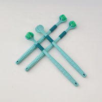Brosse à dents manuelle quotidienne pour salle de bain avec 3 têtes ergonomiques, poils souples, manche en plastique sans BPA pour usage domestique