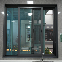 Ventana Abatible Lateral de Aluminio Resistente a Huracanes, Insonorizada, con Vidrio Templado, Diseño con Certificación Energy Star, para Baño de Villa