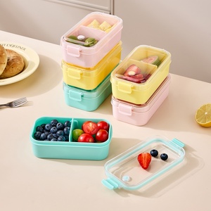 Large-capacity Outdoor Portable Separated Student <b>Lunch</b> Camping Fruit Bento Box With Flatware Cutlery <b>Sets</b> - Product Image 6