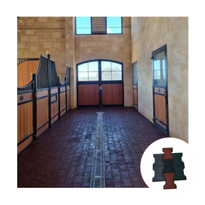 Baldosas de Goma Entrelazadas No Tóxicas para Pistas de Carreras de Caballos, Ladrillos de Pavimentación Tipo Hueso de Perro, Venta al por Mayor - Product Image 1