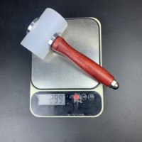 Marteau DIY en cuir et nylon avec manche en bois et poignée ergonomique 19 cm, personnalisable OEM, en promotion