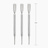 Pousse-cuticules professionnels en acier inoxydable double extrémité pour manucure et pédicure, en métal durable, pour éliminer les peaux mortes