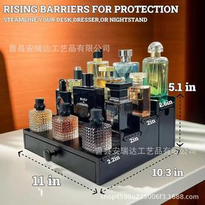 Multi Tiered Desktop <b>Storage</b> <b>Box</b> With <b>Drawers</b> And Hidden Tiers For Perfume Cosmetics Organizer Rectangle Standing Type - Product Image 5