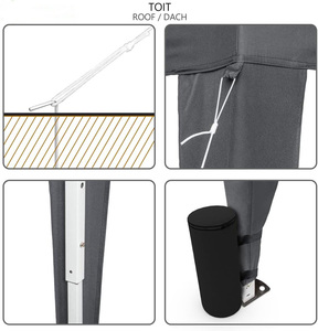 Tonnelle pliante publicitaire personnalisée en aluminium, économique, 10x10, imperméable, pour extérieur, chapiteau pop-up, tente de salon professionnel - Product Image 2