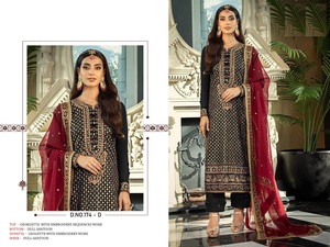 Collection de costumes Salwar exclusifs pour les fêtes et les fêtes pakistanaises Costume de mariage à la mode pour les femmes disponible à un prix abordable - Product Image 4