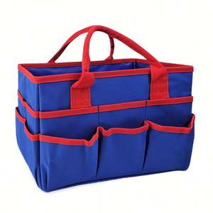 Craft and Art <b>Organizer</b> Tote Bag 600D Oxford Blue Fabric Art Caddy with Pockets for Art Craft Sewing Medical - Product Image 1