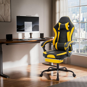 Precio barato al por mayor de <span class=keywords><strong>buena</strong></span> calidad de cuero amarillo europeo giratorio adultos profesional Chaise <span class=keywords><strong>Gamer</strong></span> Pc Gaming <span class=keywords><strong>silla</strong></span> con rueda - Product Image 4