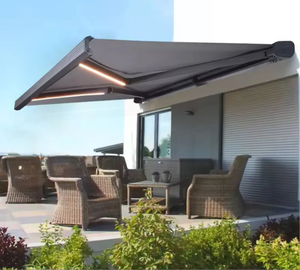 Nhà máy sản xuất cơ giới nhôm gấp bên mái hiên đầy đủ Cassette có thể thu vào 5M tối đa tự động điều khiển từ xa tráng - Product Image 1