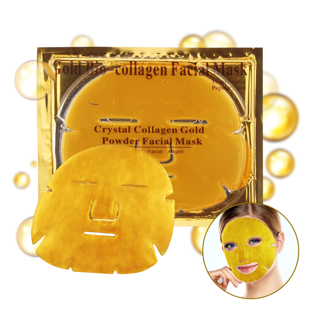 Vegan collagen face sheet gold bio facial korean skincare 24k korea full sheet new popular golden crystal