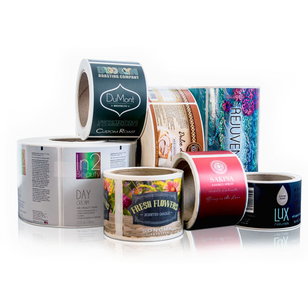 Custom Desgin Brand Logo Products Packaging Food Cosmetic PE PVC Vinyl Paper Various Material Label Sticker