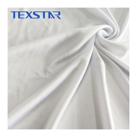 Tissu jersey Polydex blanc 100% polyester tricoté écologique Quiana Interlock 150 g/m² pour doublure de t-shirts