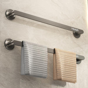 Support à serviettes Youan à 2 barres, auto-adhésif, mural, pour serviettes et torchons - Product Image 3