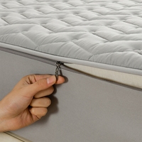Protège-matelas matelassé brossé imperméable tout compris avec fermeture éclair pour vente en gros