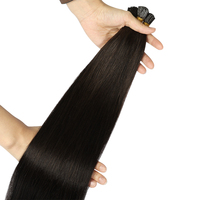 Extensions de cheveux I-Tip en kératine brute 100% Remy, naturelles, double tirage, européennes, vente en gros