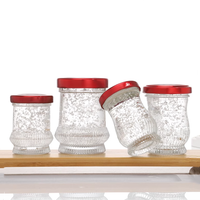 Bouteilles en verre vides pour nid d'oiseau instantané frais, 50 ml, 75 ml, 100 ml, 150 ml, pots en verre pour confiture, miel, pudding avec couvercle métallique
