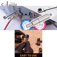 Clé à cliquet pour climatiseur, 3/8 à 1/4, outil de Service de cliquet, avec adaptateur à embout hexagonal