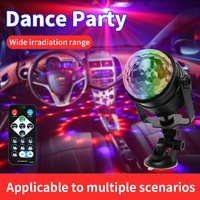 Boule disco RGB activée par le son Projecteur de décoration stroboscopique DJ Disco Light pour fête bar Anniversaire Karaoké Xmas boîte de nuit