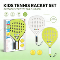 Ensemble de raquettes de tennis de table Concord en plastique blanc et vert, 2 balles, boîte colorée, sport de plein air, enfants, jeu en plein air