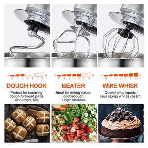 เครื่องผสมอาหารแบบตั้งโต๊ะ 4 ลิตร สำหรับมืออาชีพ เครื่องผสม<span class=keywords><strong>แป้ง</strong></span>ทำขนม เค้ก และอาหาร ใช้ไฟฟ้า สำหรับเชิงพาณิชย์ - Product Image 5