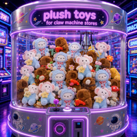 Peluches de jeu de carnaval en gros pour machine à griffes, animaux en peluche doux, mini peluches assorties, cadeaux pour distributeurs automatiques