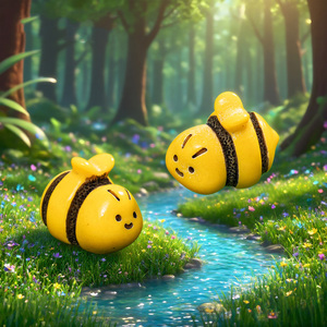 Figuras de Abejas de Resina en Miniatura, Adornos para Jardín de Hadas, Micropaisaje, Manualidades, Decoración del Hogar - Product Image 4