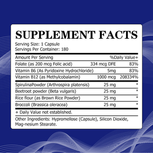Cápsulas Veganas de Vitamina B12 OEM ODM para el Metabolismo Energético, se Pueden Usar Todo el Día, Promueven la Claridad Mental, Cápsulas en Blíster - Product Image 2