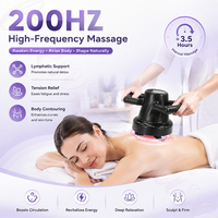 Appareil de massage à rouleaux LED à rotation 360° avec 5 poignées pour amincissement corporel, relaxation musculaire et remodelage corporel