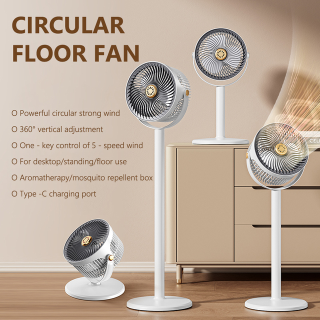 Hot Sale Electric Floor Fan 4000mAh 5 Speed Rechargeable Battery Table Fan Wholesale Household Powerful Air Circulation Fan