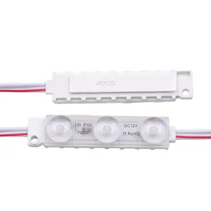 High-Power 1W LED Module with 2835 SMD Chip 175-Degree Lens DC12V Voltage for Signage Light Includes 3 LEDs