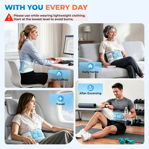 <span class=keywords><strong>Ceinture</strong></span> de massage du bas du dos avec double soutien <span class=keywords><strong>lombaire</strong></span>, massage par vibration chauffant, <span class=keywords><strong>batterie</strong></span> 8000mAh pour hommes et femmes - Product Image 5