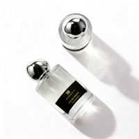 Flacons de parfum en verre cylindriques de luxe personnalisés de 30 ml/50 ml/100 ml avec col serti, emballage vide avec boîte de pulvérisation