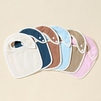 Ensemble de bavoirs pour bébé en mousseline de coton 100% imprimés sur mesure, 6 couches, lavables, antibactériens et écologiques