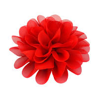 10cm fleur en mousseline de soie pour enfants bandeau de cheveux et animaux de compagnie bricolage accessoires en gros à la main grande taille fleur Patch