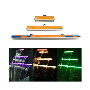 Fontaines murales en <span class=keywords><strong>cascade</strong></span> en acrylique Waterscape avec éclairage LED, <span class=keywords><strong>cascade</strong></span> personnalisable, <span class=keywords><strong>lame</strong></span> d'eau de différentes tailles, équipement pour <span class=keywords><strong>piscine</strong></span> - Product Image 6