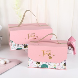 <b>Large</b> Capacity Kids Birthday Festival <b>Gift</b> <b>Box</b> - Creative Thickened Gold Foil Stamped Paper Printing Flip Case - Product Image 2