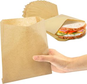 Burger Paper Bags Chicken Bag Fast Food Restaurant Food Takeaway Bags With Logo