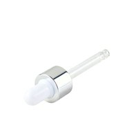 Pipettes compte-gouttes en verre cosmétique noir, or et argent avec tête en caoutchouc pour sérum et huile essentielle – Vente en gros