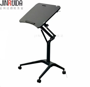 JIN RUI DA Mesa plegable móvil resistente de altura ajustable con ruedas de bloqueo y rango de elevación de 790-1080mm-Escritorio que ahorra espacio - Product Image 1
