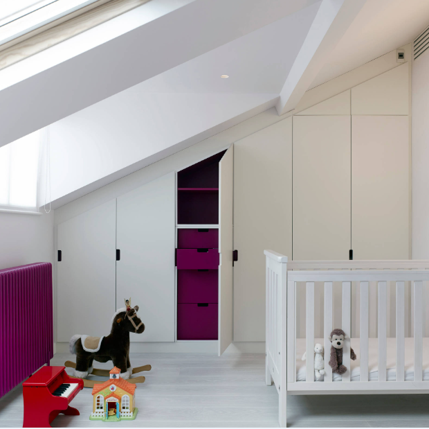 Wardrobe in Irregular Room Under Stair