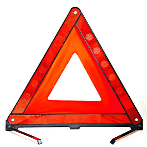 Triangle de signalisation d'avertissement pour voiture, panneau de sécurité réfléchissant, support au sol, matériau ABS, panneau d'arrêt d'urgence - Product Image 1
