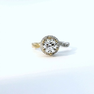 Custom Lab Grown Diamond IGI Certified Classic Beauty <b>Rose</b> Gold Plated Prong Set Wedding Party <b>Infinity</b> Ring - Product Image 1