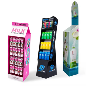 Stand kertas lantai untuk minuman dan tampilan air dengan desain kustom untuk promosi toko ritel - Product Image 2