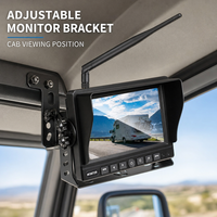 Système de caméra sans fil IPS AHD pour camion avec écran LCD à écran partagé, 4 canaux, carte SD, vision nocturne RGB pour camping-car, bus, remorque, fourgon, véhicules