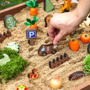 Meja Pasir dan Air Luar Ruangan 2-in-1 MarsMarie untuk Anak-Anak |   Mainan Kayu Sensorik untuk Usia 2-4 Tahun Alat Bermain Peran Kesenangan Imajinatif di Halaman Belakang - Product Image 3