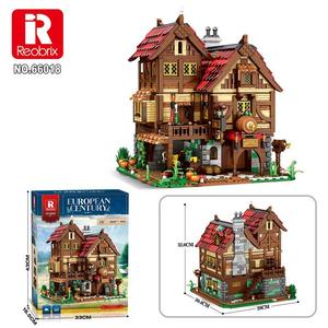 ตัวต่อ Reobrix 66018 ร้านซาลูนยุคกลาง แบบสามชั้น ดีไซน์แยกส่วน ของเล่นเด็ก ประกอบเอง ตกแต่งบ้าน ของขวัญ DIY - Product Image 6