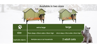 Novayapetix - Maison pour chien et chat surélevée, chauffée électriquement, imperméable, pour l'hiver, en polyester, avec tapis pour animaux errants