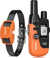 Hunde-Erziehungshalsband 4200FT Fernbedienungshalsband 15-120lbs für Mittelgroße und Große Hunde LED-Licht IPX7 Wasserdicht Wiederaufladbar Smart Kunststoff