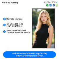43 49 50 55 65 Zoll Wandmontierte Digitale Beschilderung 4K LCD Ultra-dünnes Werbedisplay für Einzelhandelsgeschäfte